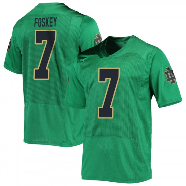 Isaiah Foskey Notre Dame Fighting Irish NCAA Youth #7 Green Replica College Stitched Football Jersey MHO3055YL